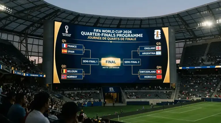 Programme des quarts de finale du Mondial 2026